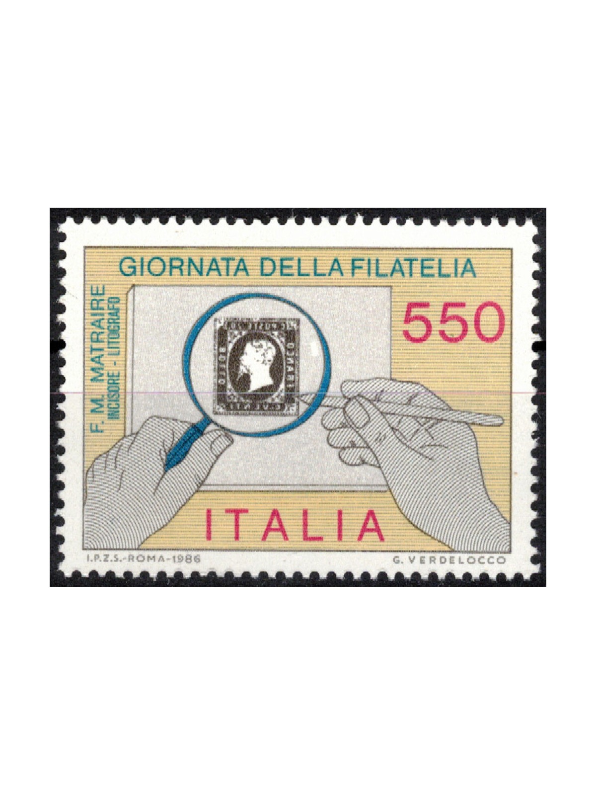 ITALY 1986 Philately Day MNH**