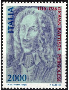 ITALY 1986 Giovan Battista Pergolesi MNH**
