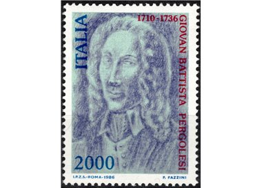 ITALY 1986 Giovan Battista Pergolesi MNH**