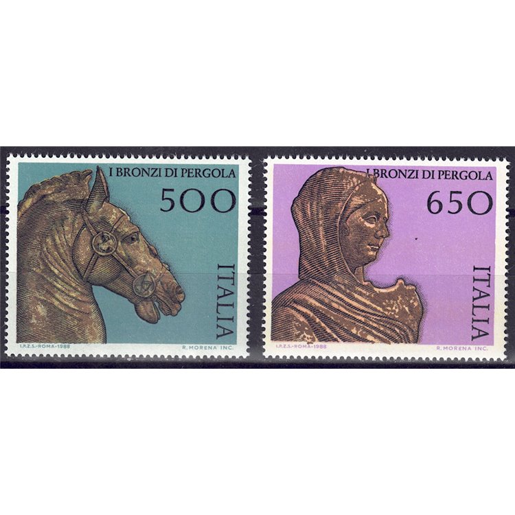 ITALY 1988 Pergola Bronzes 2v MNH**