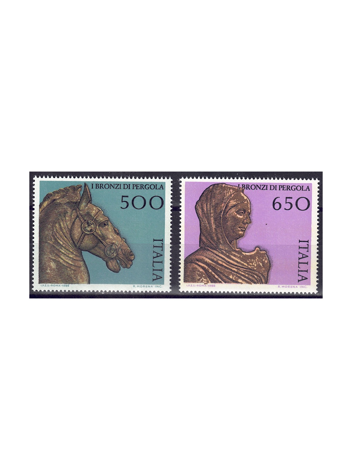 ITALY 1988 Pergola Bronzes 2v MNH**