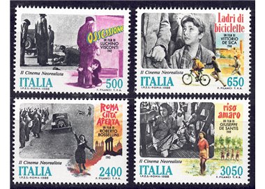 ITALY 1988 Italian Cinema 4v MNH**