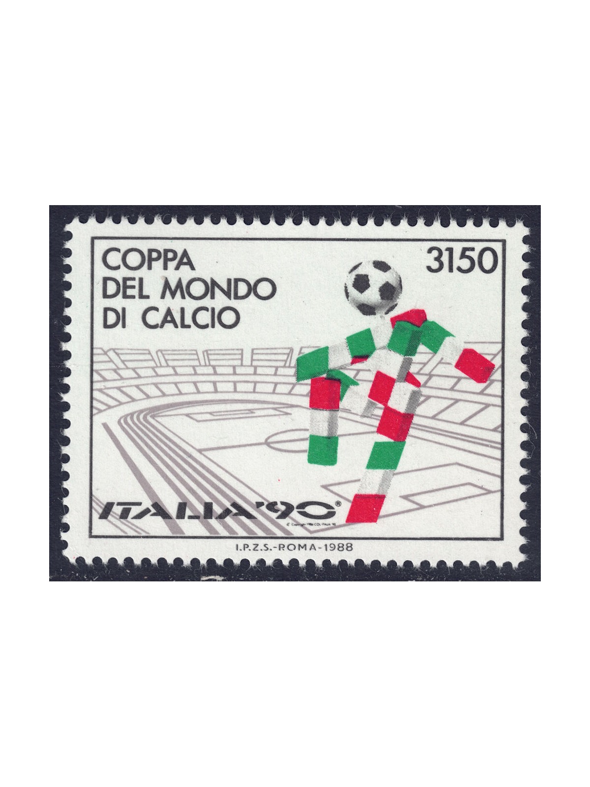 ITALIA 1988 Coppa del mondo di calcio MNH**