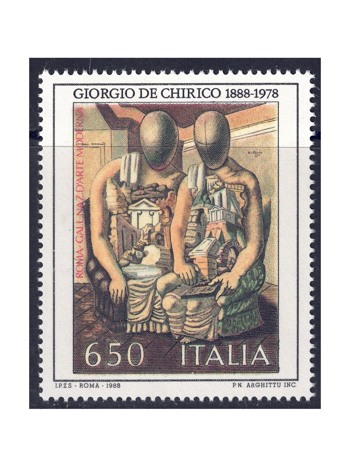 ITALIA 1988 Giorgio de Chirico MNH**