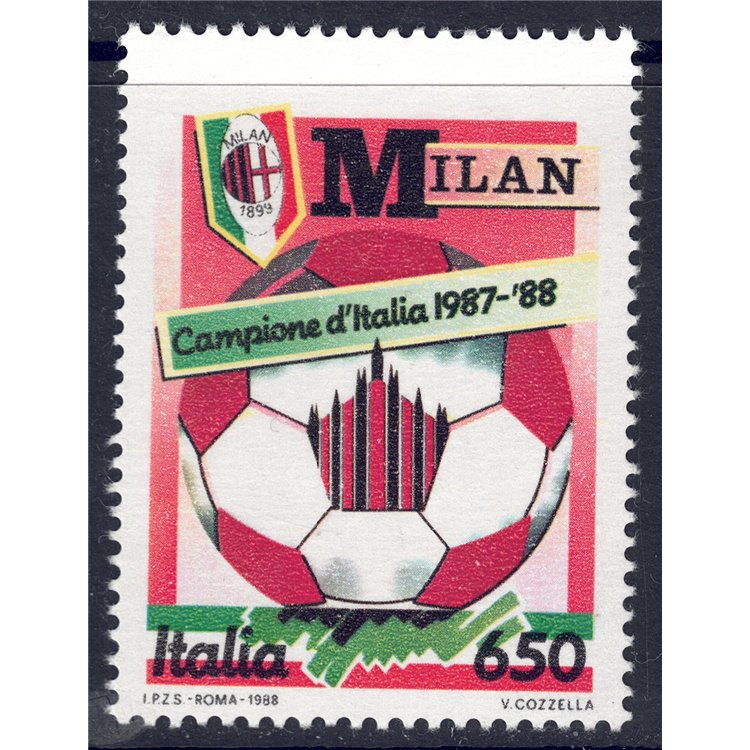 ITALY 1988 Milan Italian Champion MNH**