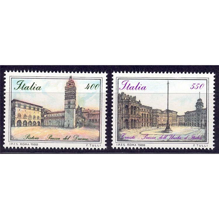 ITALY 1988 Italian Squares 2v MNH**