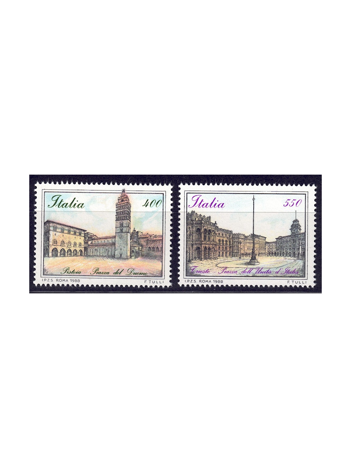ITALIA 1988 Piazze d'Italia 2v MNH**