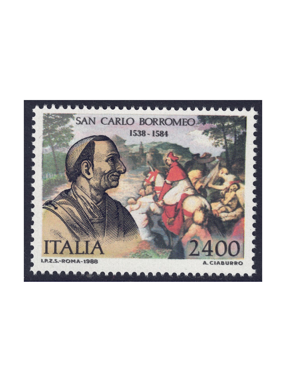 ITALY 1988 San Carlo Borromeo MNH**