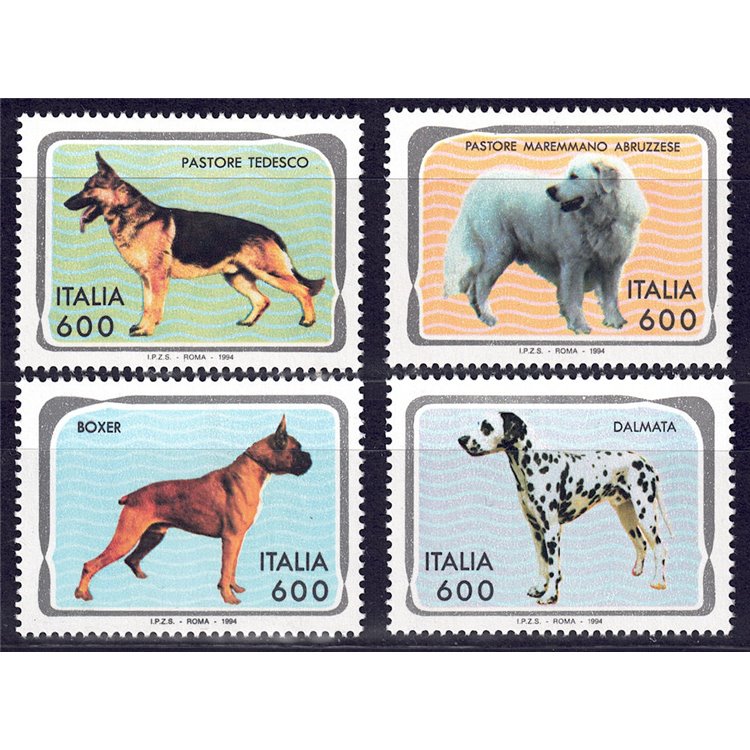 ITALIA 1994 Animali domestici, cani 4v MNH**
