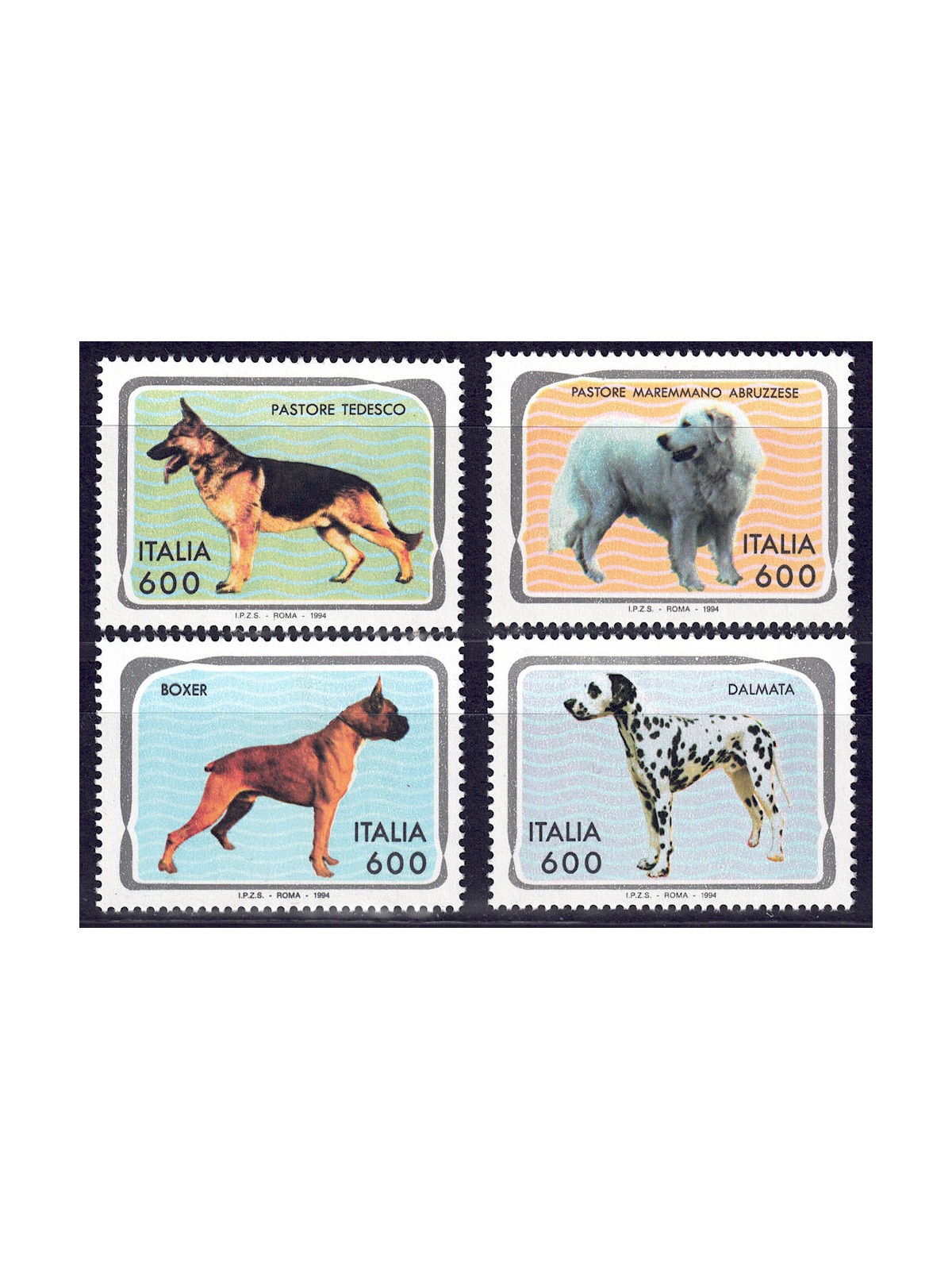 ITALIA 1994 Animali domestici, cani 4v MNH**