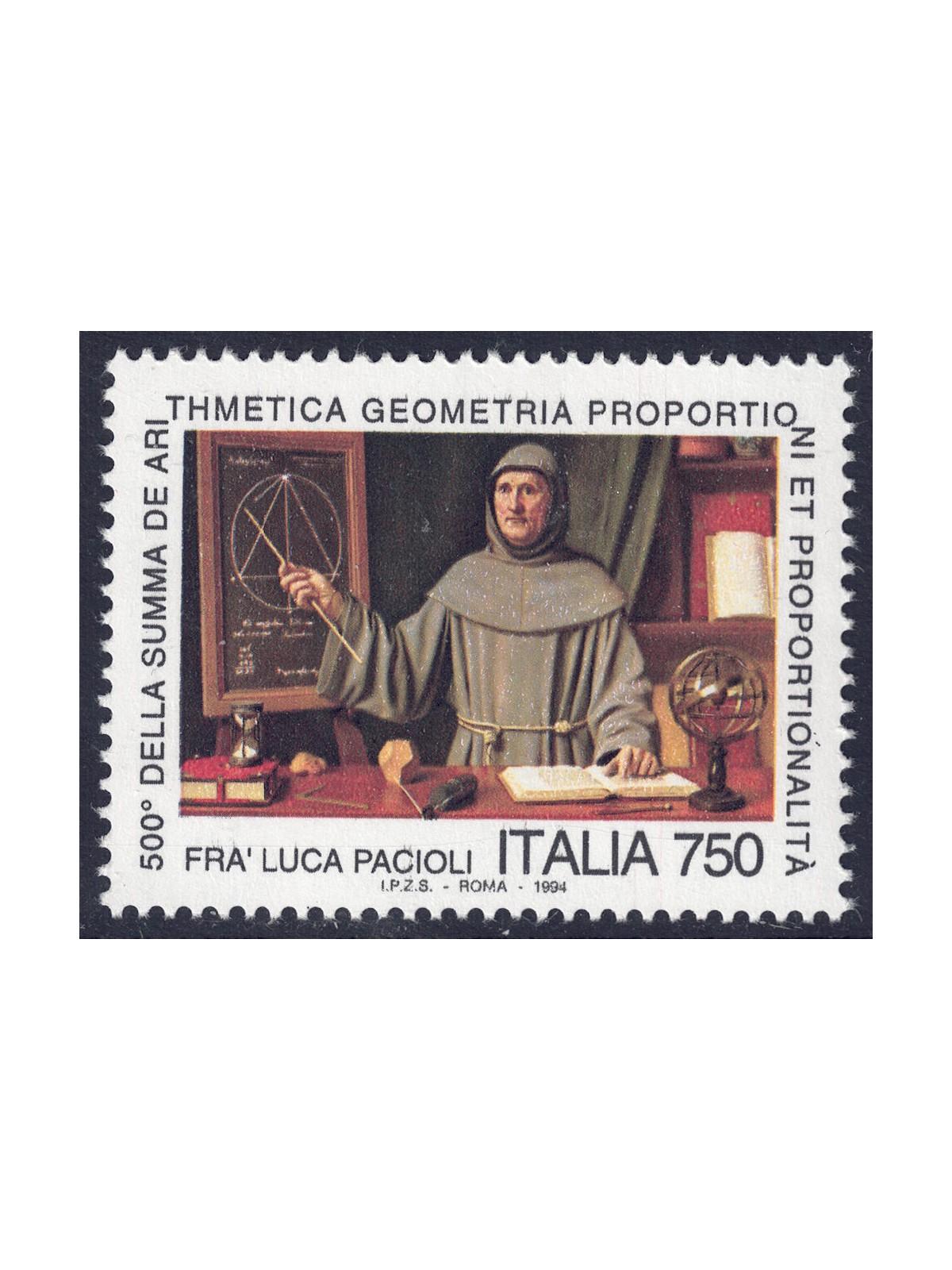 ITALY 1994 Fra Luca Pacioli MNH**