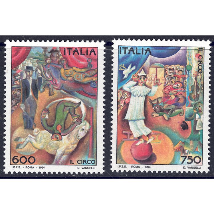 ITALY 1994 The Circus 2v MNH**