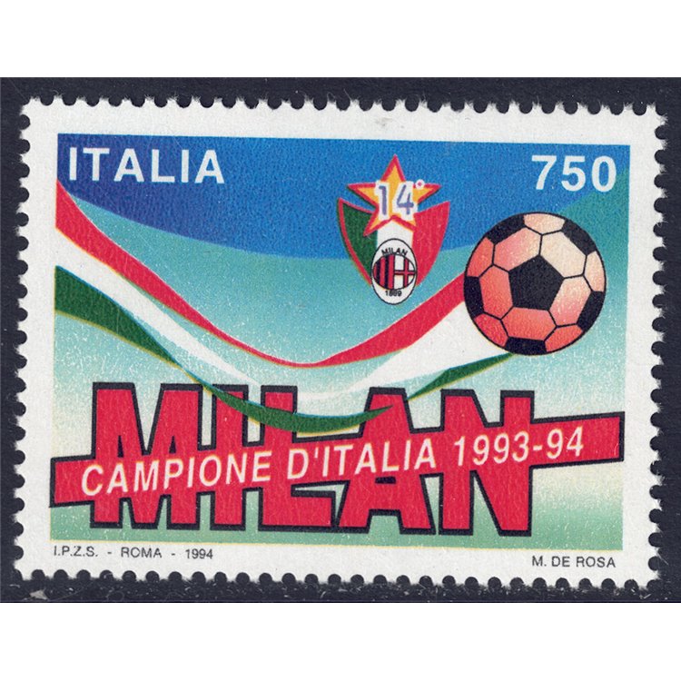 ITALY 1994 Milan champion of Italy MNH**