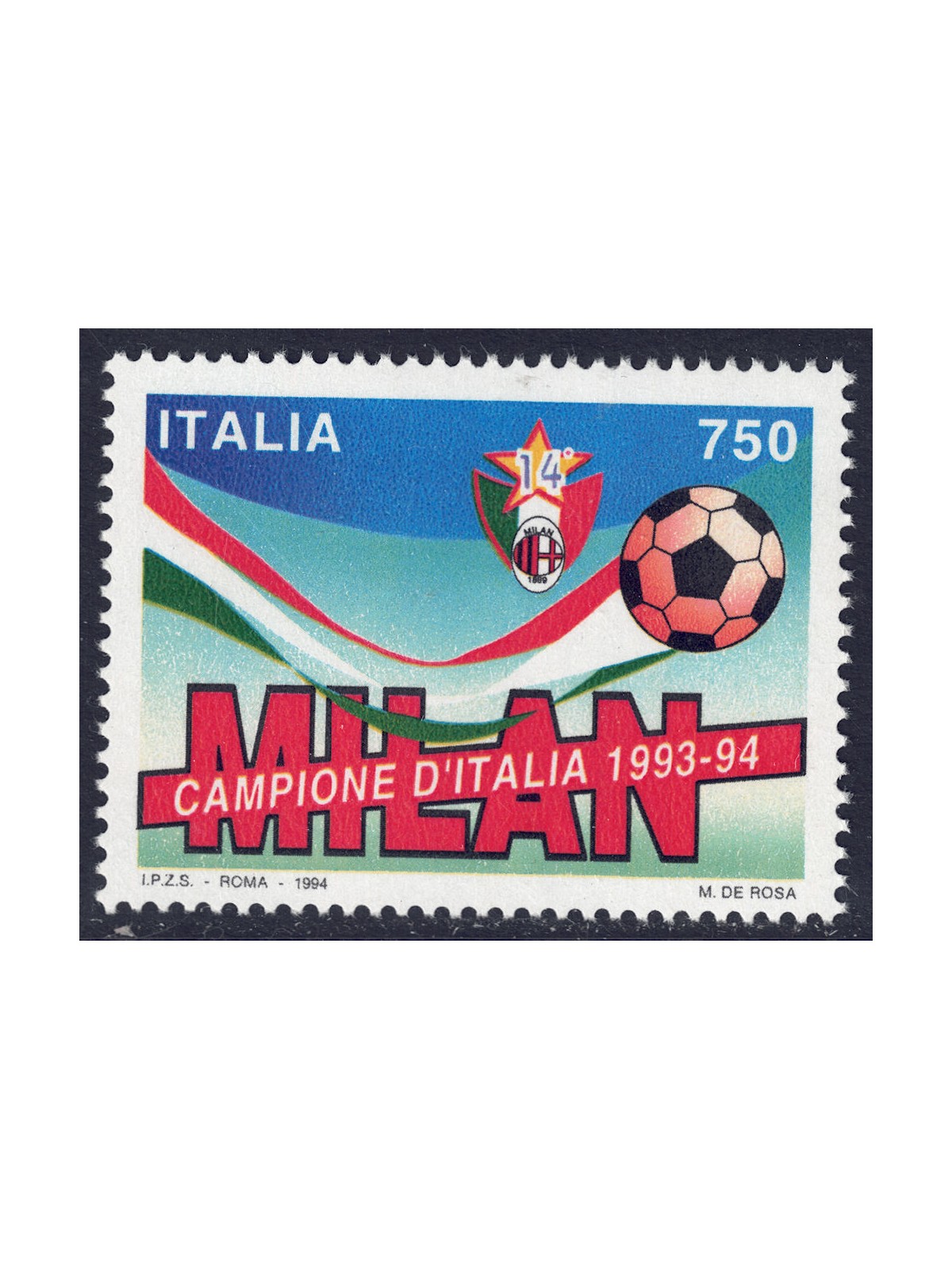 ITALIA 1994 Milan campione d'Italia MNH**