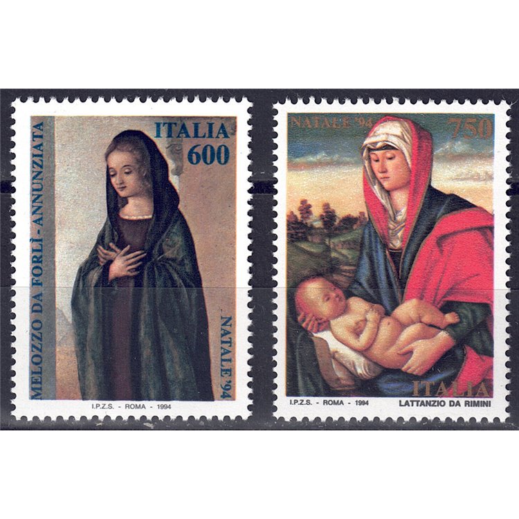 ITALIA 1994 Natale 2v MNH**