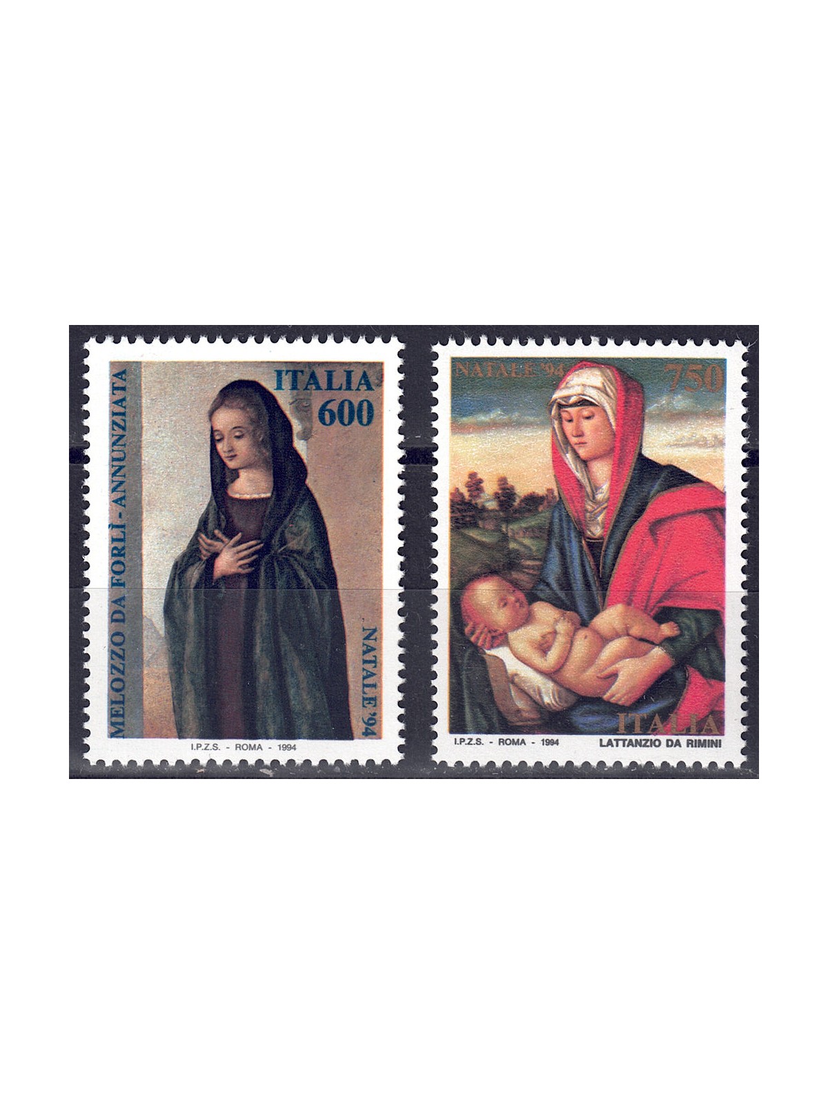 ITALIA 1994 Natale 2v MNH**