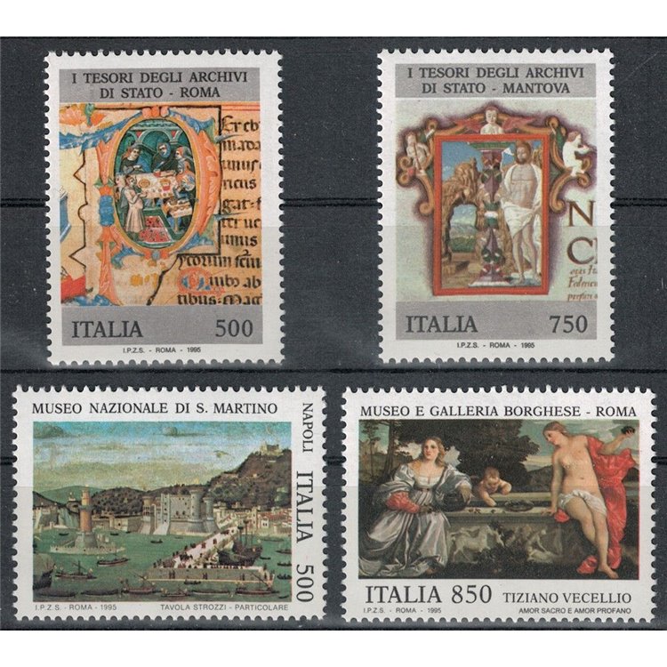 ITALY 1995 Archives and Museums 4v MNH**