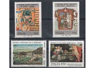 ITALIA 1995 Archivi e musei 4v MNH**