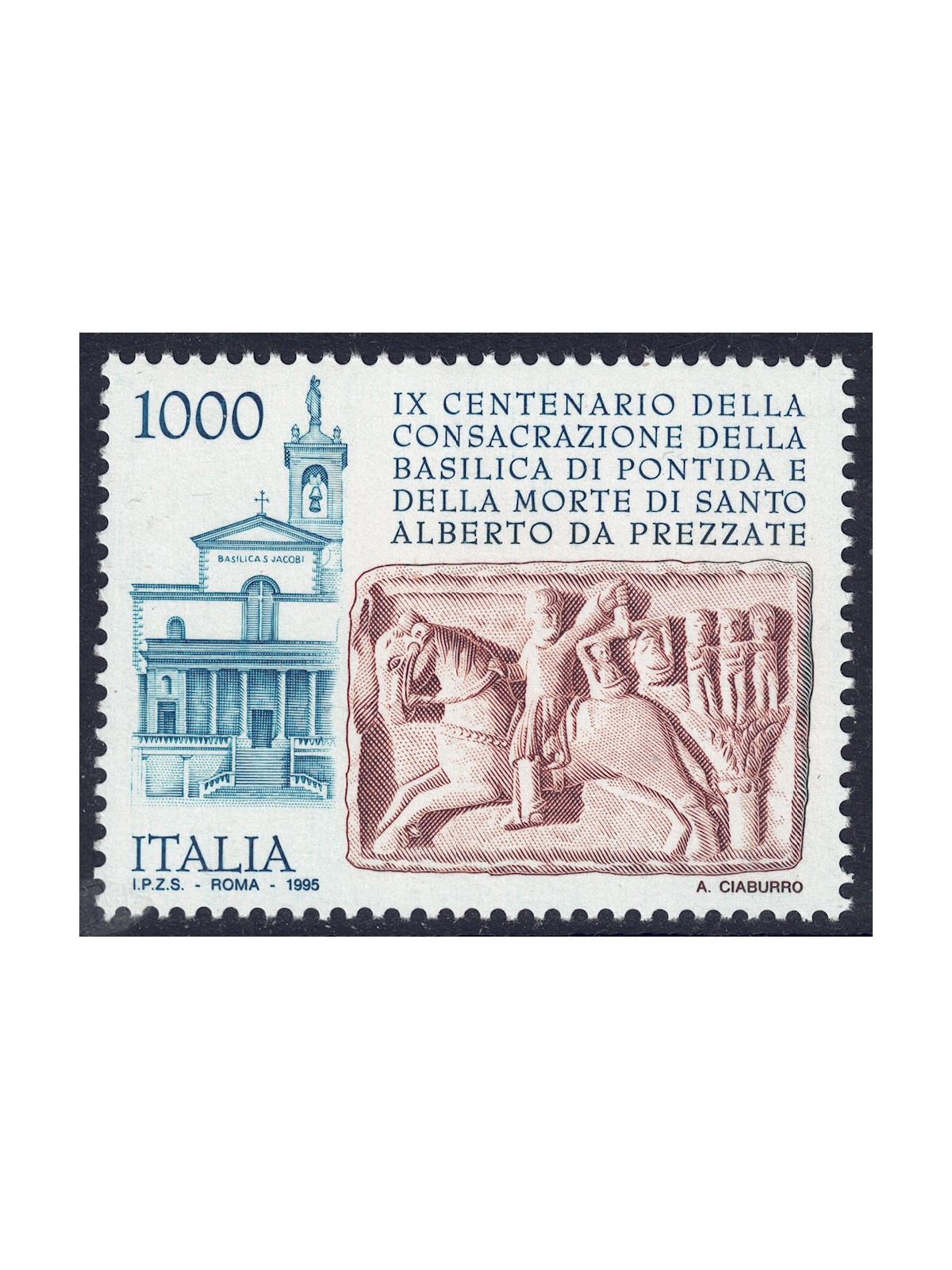 ITALY 1995 Basilica of Pontida MNH**