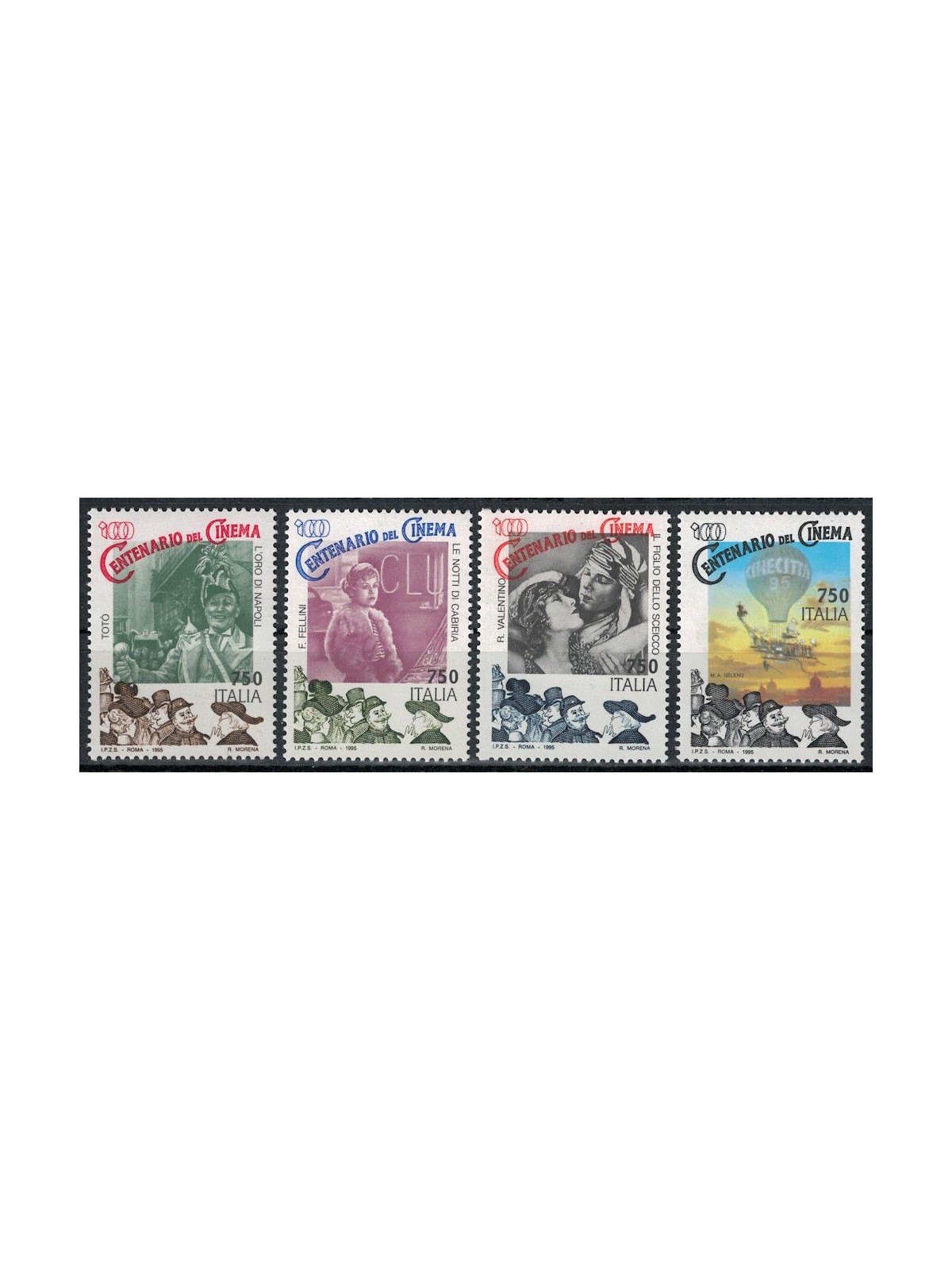 ITALIA 1995 Cinema 4v MNH**