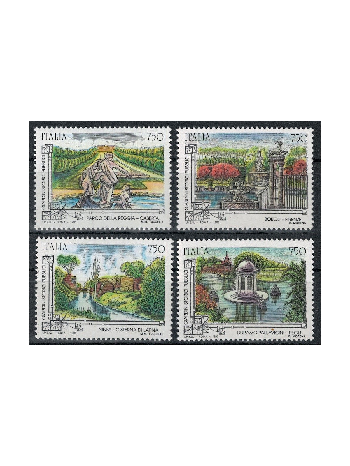 ITALY 1995 Historic Public Gardens 4v MNH**