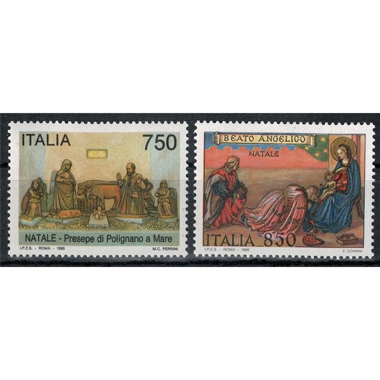 ITALIA 1995 Natale 2v MNH**
