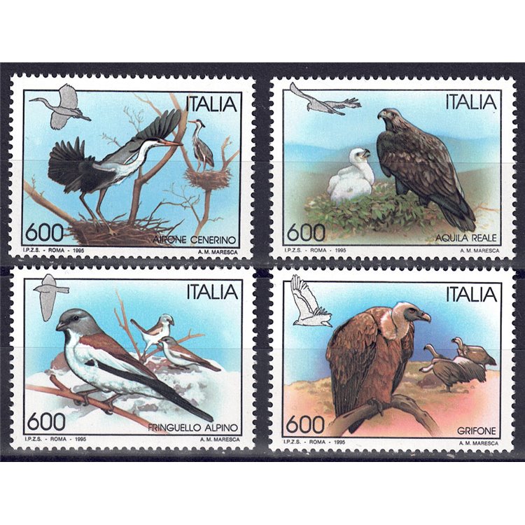 ITALY 1995 Birds 4v MNH**