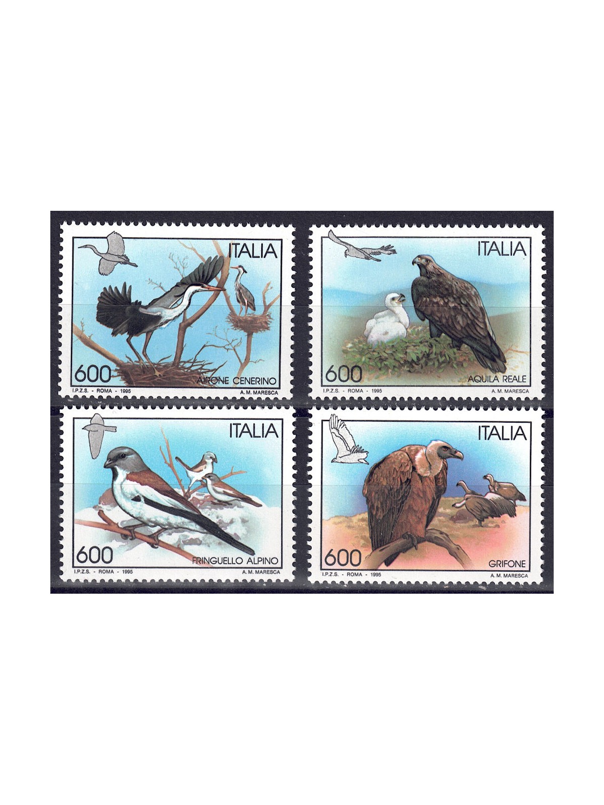 ITALY 1995 Birds 4v MNH**