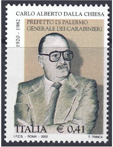 ITALIA 2002 Carlo Alberto Dalla Chiesa MNH**