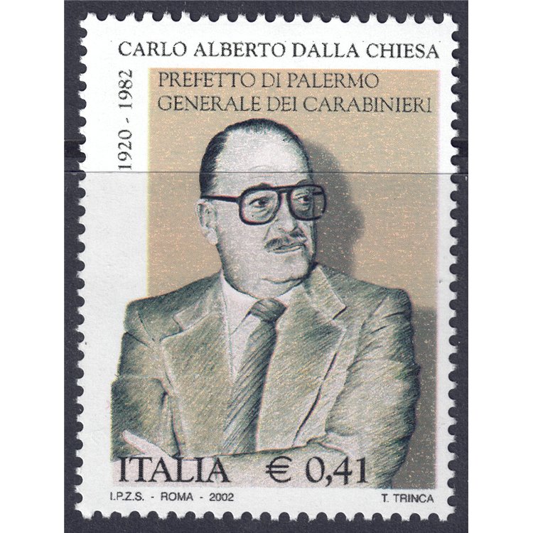 ITALIA 2002 Carlo Alberto Dalla Chiesa MNH**
