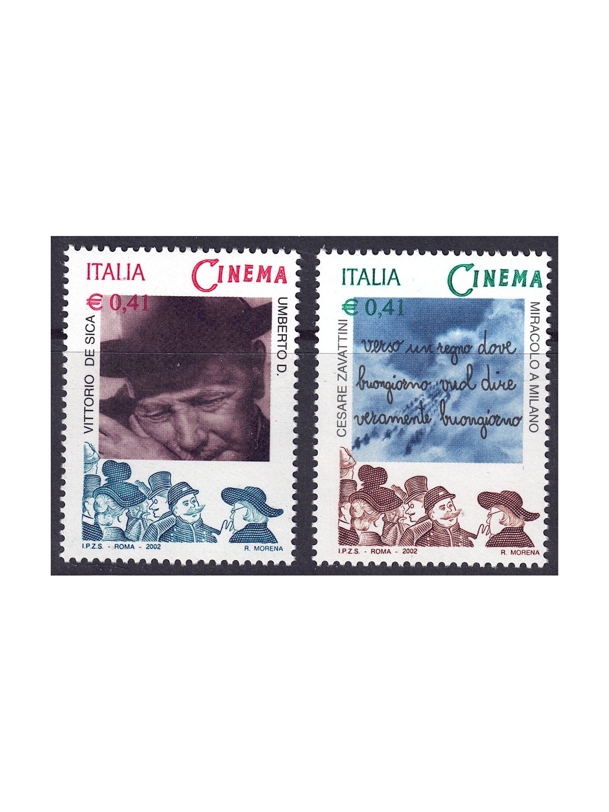 ITALIA 2002 Cinema italiano 2v MNH**