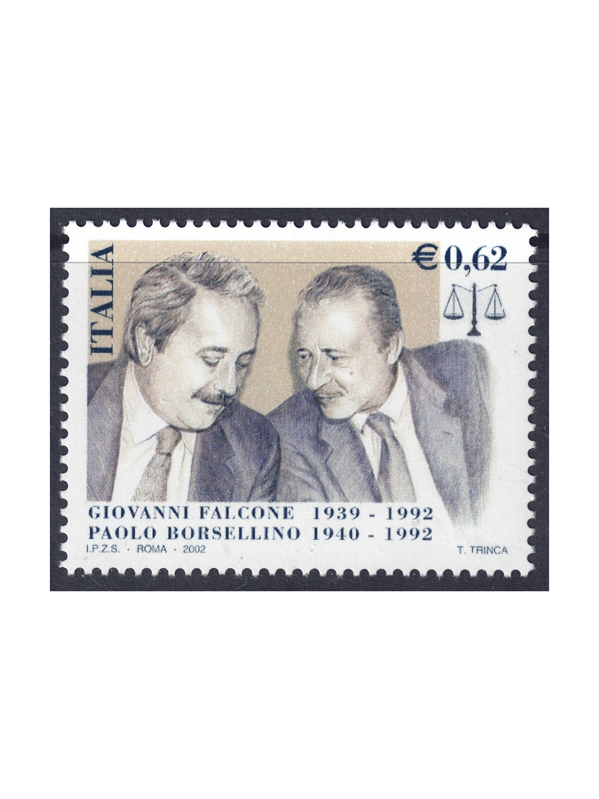 ITALIA 2002 Falcone e Borsellino MNH**