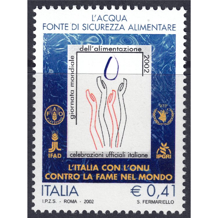 ITALIA 2002 Giornata dell'alimentazione MNH**