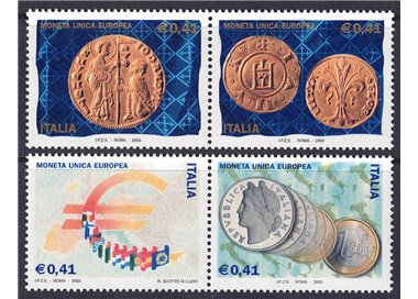 ITALY 2002 European Single Currency 4v MNH**