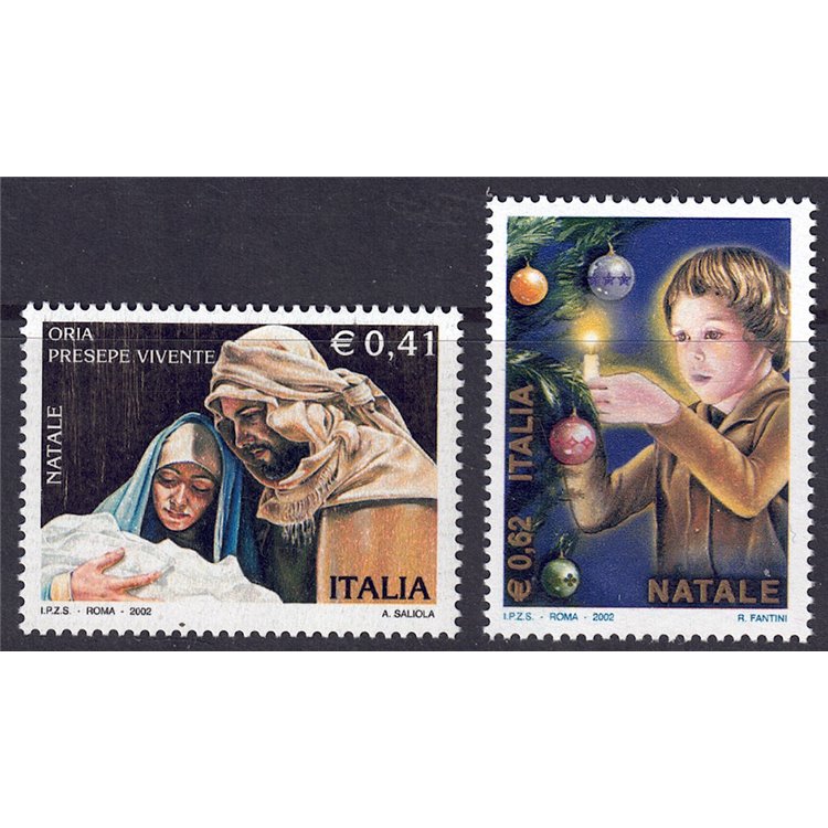 ITALY 2002 Christmas 2v MNH**