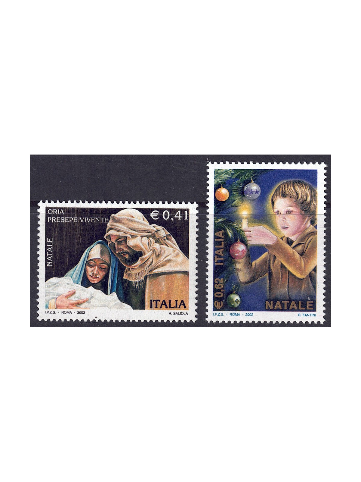 ITALY 2002 Christmas 2v MNH**
