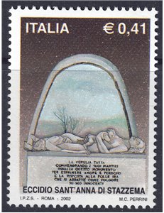 ITALIA 2002 Sant'Anna di Stazzema MNH**