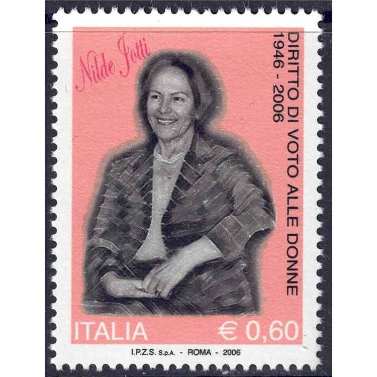 ITALY 2006 Women's Right to Vote MNH**