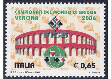 ITALIA 2006 Mondiali di Bridge MNH**