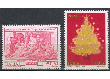 ITALIA 2006 Natale 2v MNH**