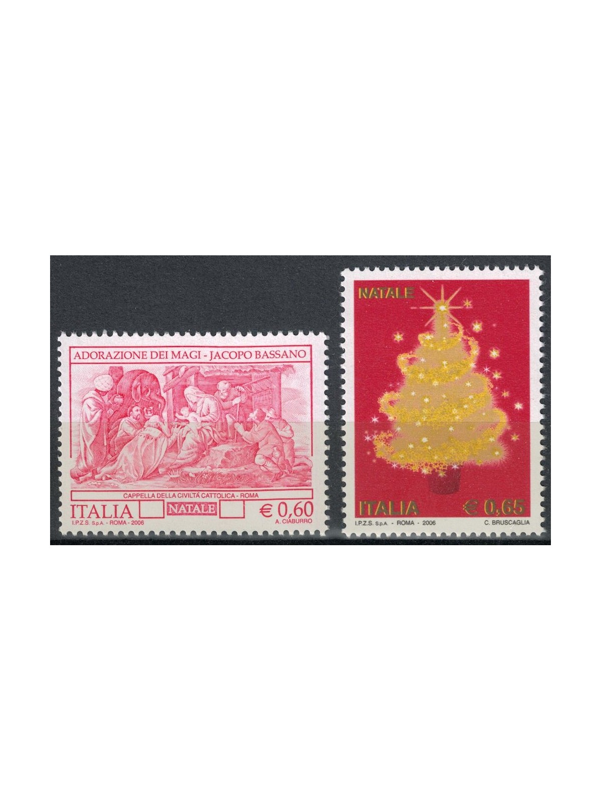 ITALIA 2006 Natale 2v MNH**