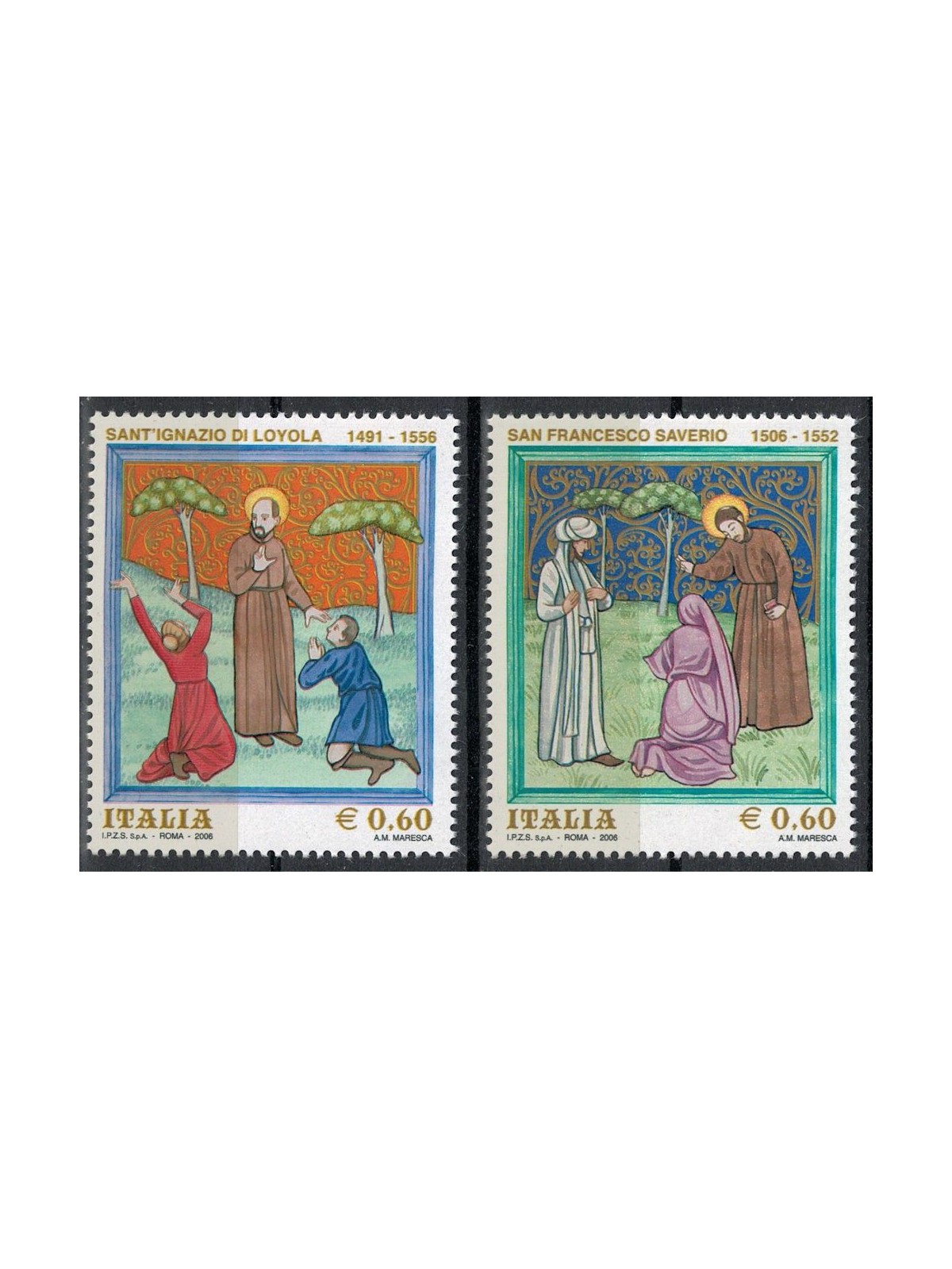 ITALY 2006 Sant'Ignazio e San Francesco 2v MNH**
