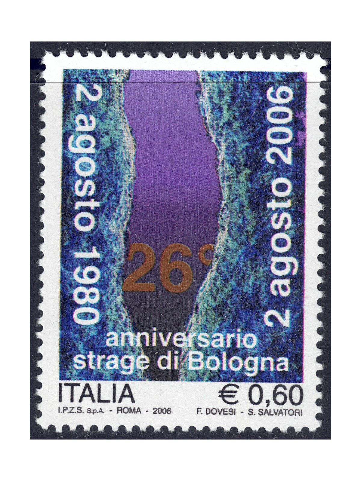 ITALIA 2006 Strage di Bologna MNH**