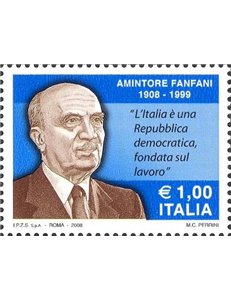 ITALIA 2008 Amintore Fanfani MNH**