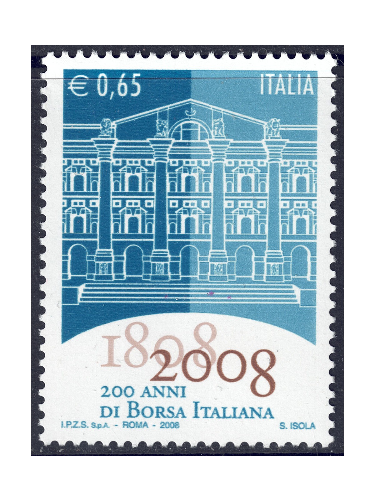 ITALIA 2008 Borsa Italiana MNH**