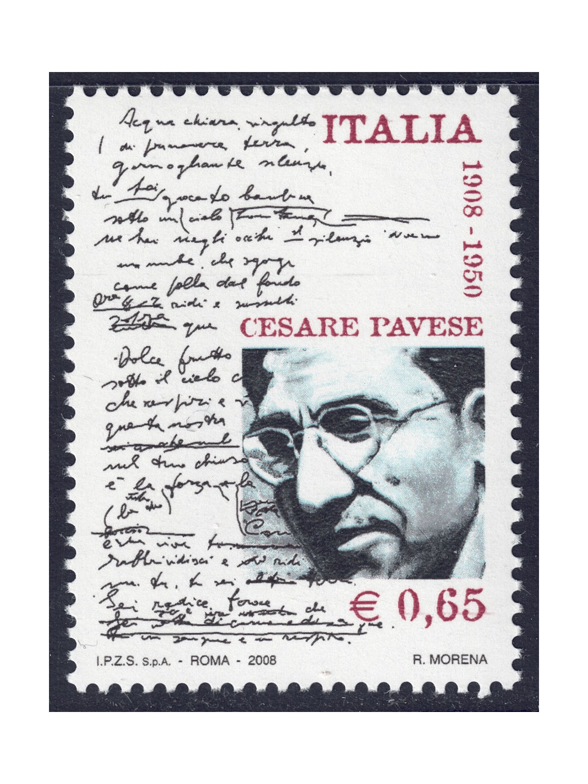ITALIA 2008 Cesare Pavese MNH**