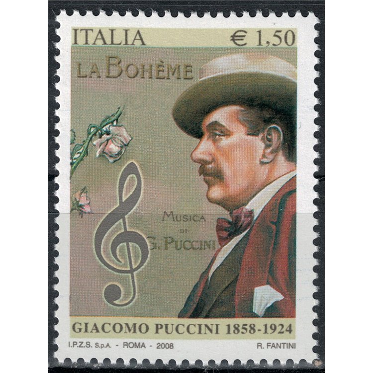 ITALY 2008 Giacomo Puccini MNH**