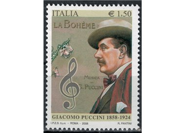 ITALY 2008 Giacomo Puccini MNH**