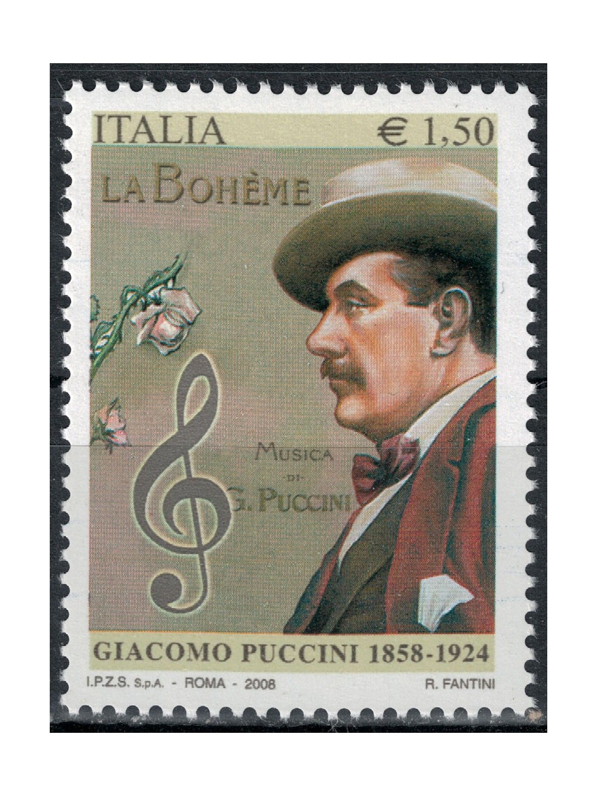 ITALY 2008 Giacomo Puccini MNH**
