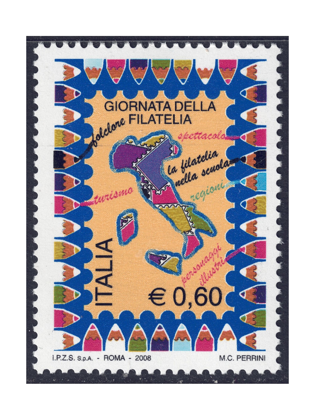 ITALIA 2008 Giornata della filatelia MNH**